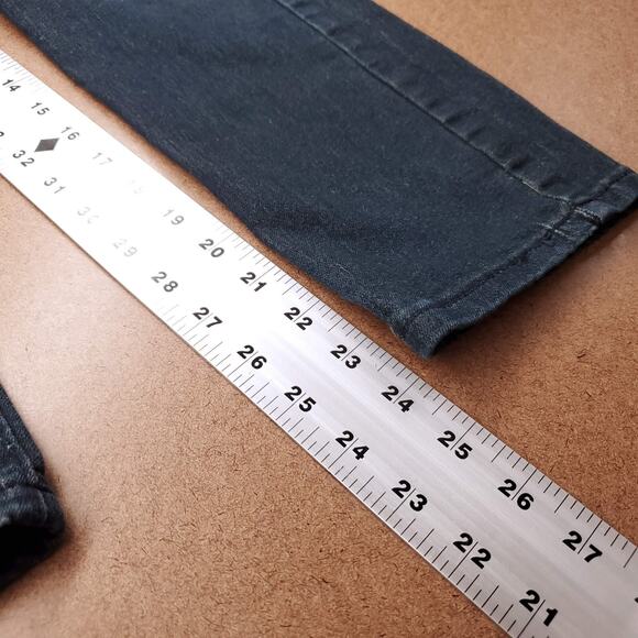 Blue Rag Jeans Womens 10 Dark Wash Blue Straight Leg Faded Stretch Trendy Modern - Picture 7 of 12